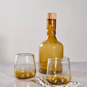 Amber Ombre Drinking Glass, Set of 4
