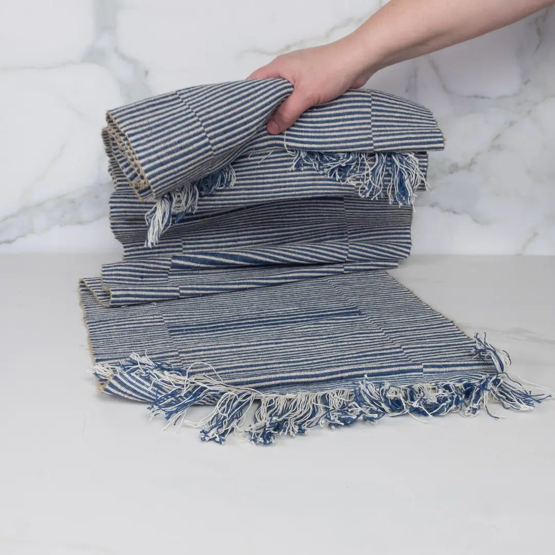 Blue Handwoven Table Runner