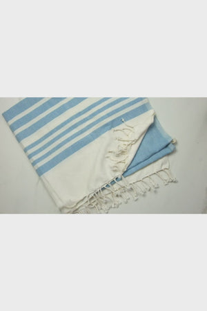 Handwoven Blue Bath Towel