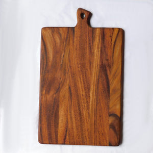 Large Teak Wood Cutting Board with Short Handle