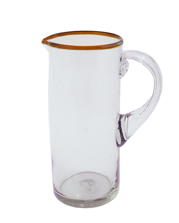 Amber Rim Glass Pitcher | TerraKlay