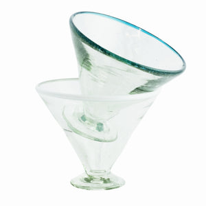 Aqua Rim Margarita Glass