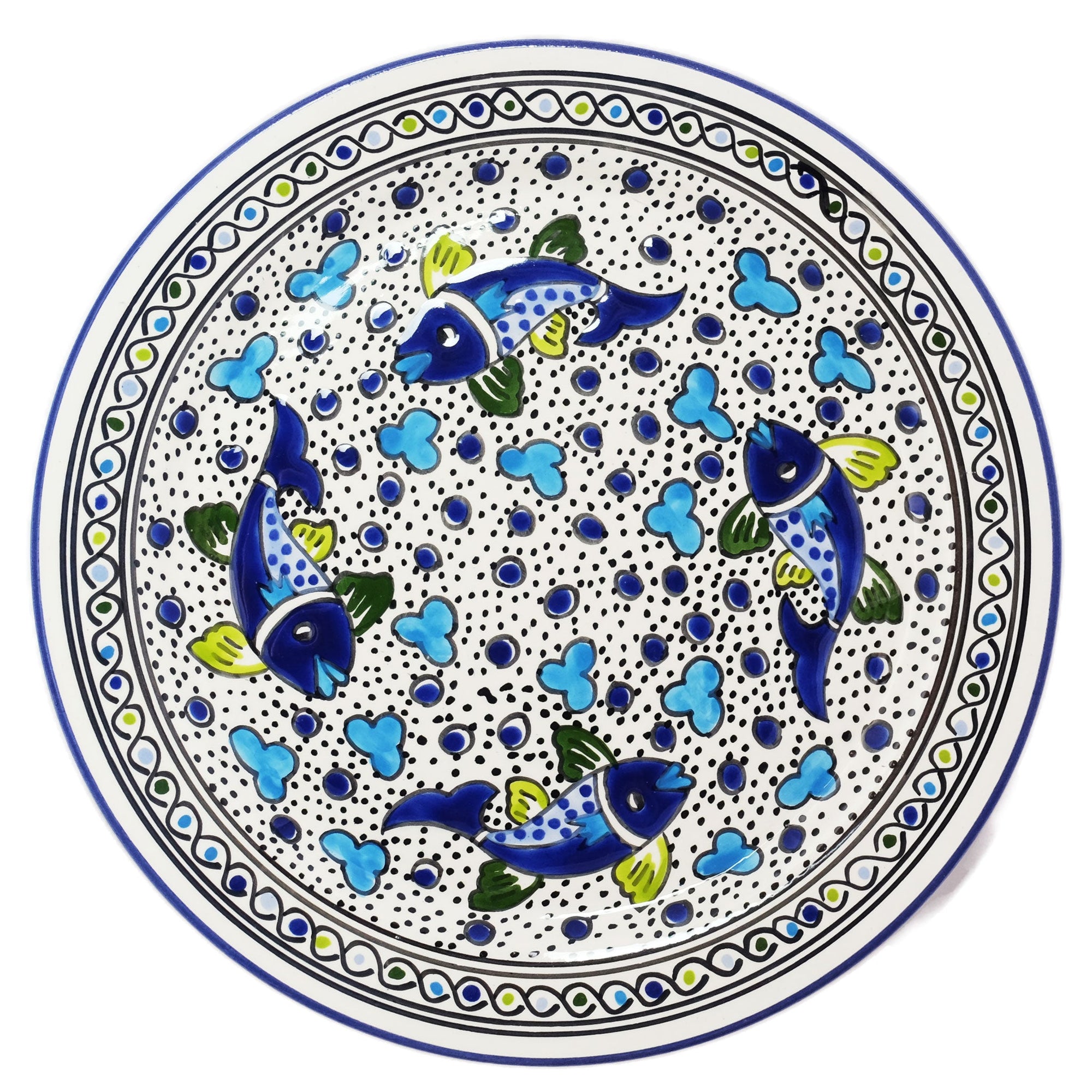 Blue Fish Round Platter