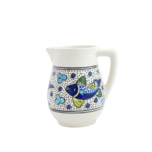 Blue Fish Ceramic Pitcher