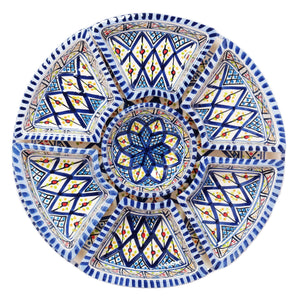 Dark Blue Rosette Tapas Server