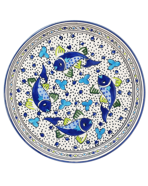 Blue Fish Dinner Plate