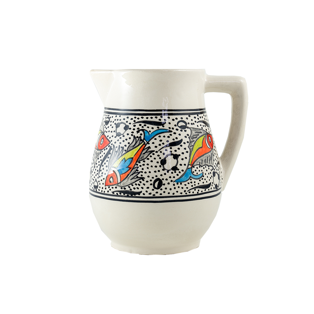 Rainbow Fish Ceramic Pitcher