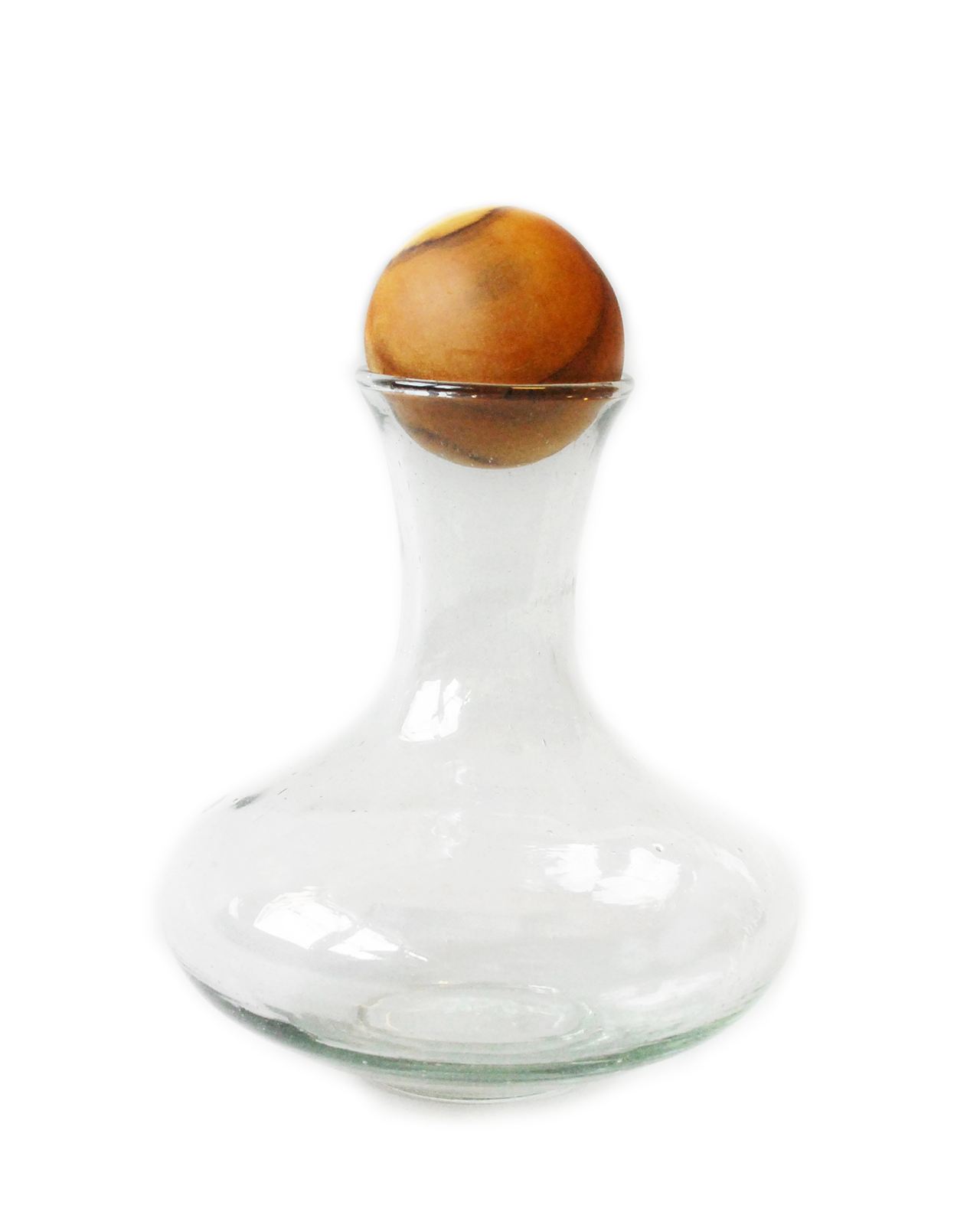 Clasico Small Decanter with Wood Topper - Thumbnail 2
