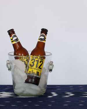 Clear Glass Ice Bucket