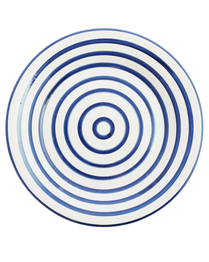 Cobalt Stripe Dinner Plate