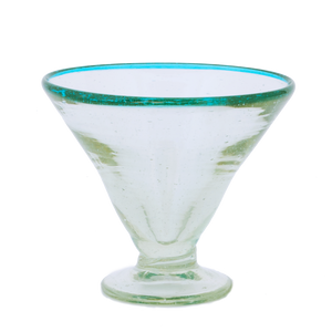 Aqua Rim Margarita Glass