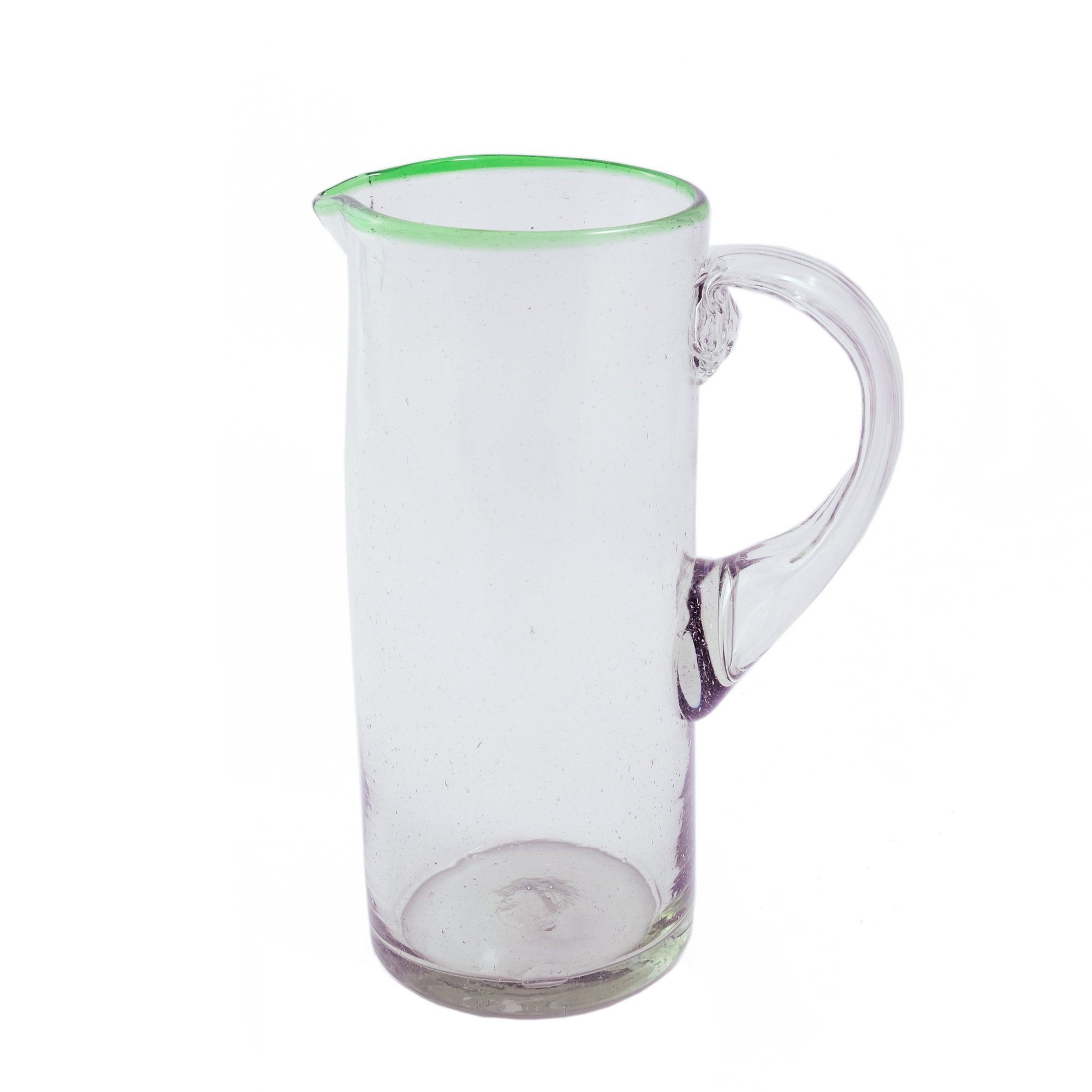 Green Rim Glass Pitcher