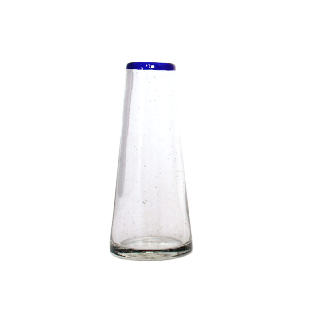 Small Blue Rim Conical Vase
