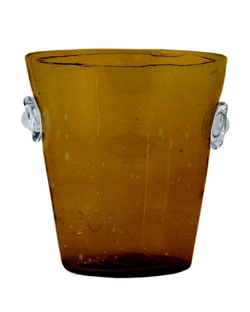 Amber Glass Ice Bucket