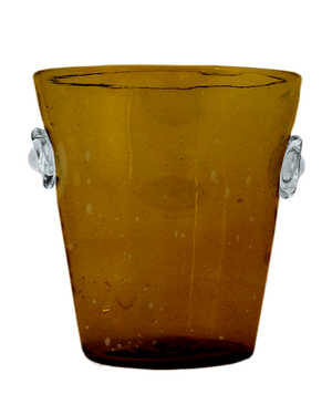 Amber Glass Ice Bucket