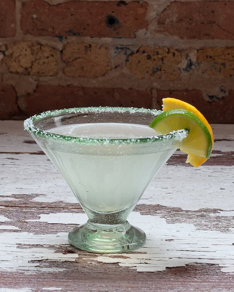 Green Rim Margarita Glass
