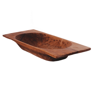 Large Wood Dough Bowl Tray