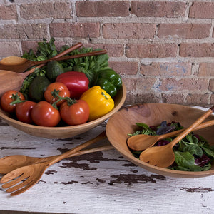Medium 14 inch Classic Round Wood Bowl