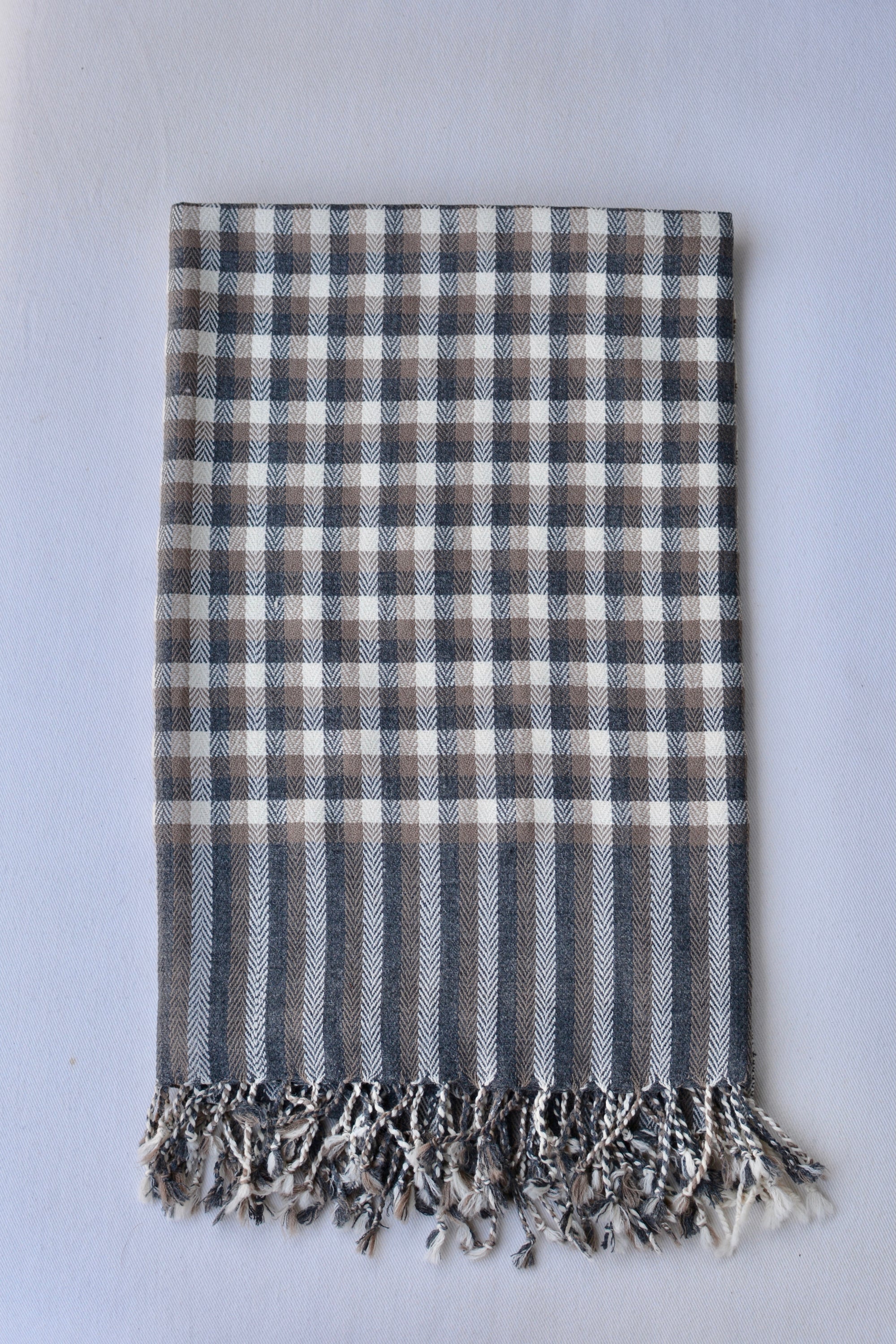Checkered Merino Wool Throw |TerraKlay