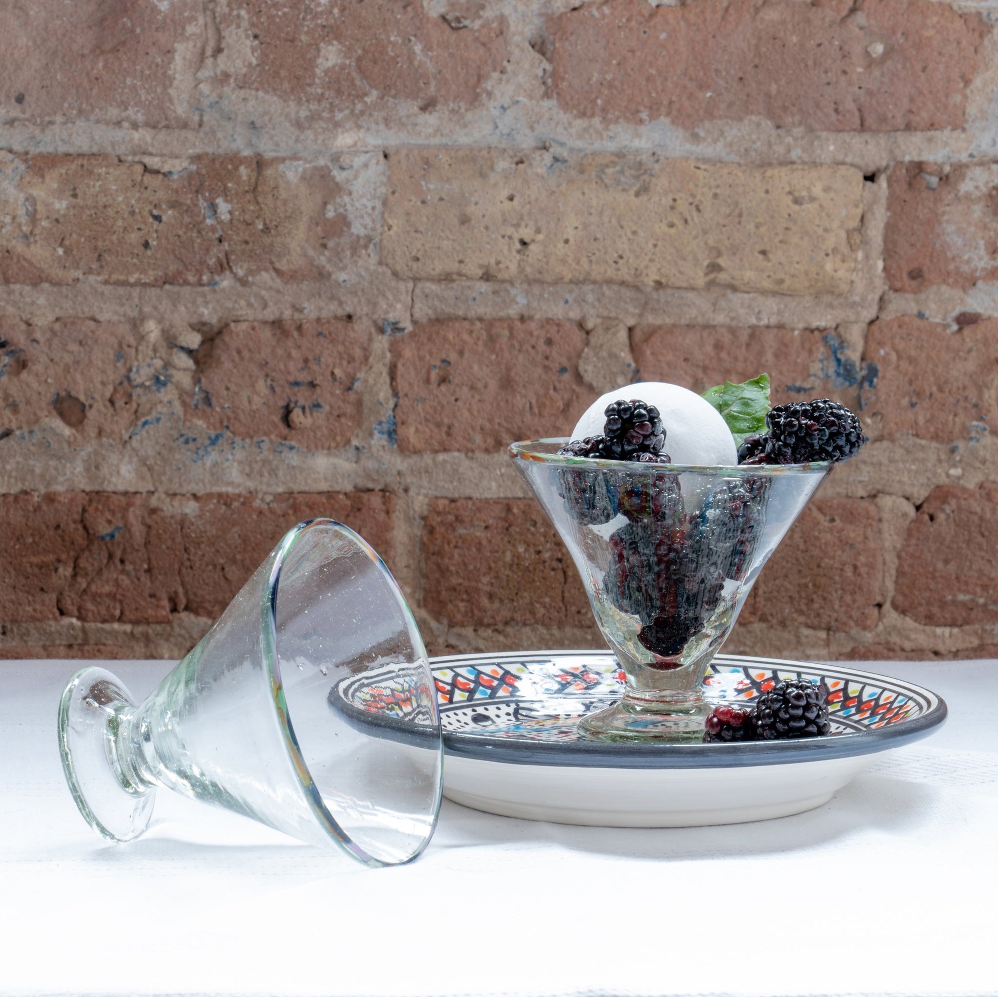 Multi Rim Margarita Glass with multi rim pitcher