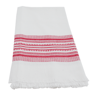 Red Antigua Stripe Kitchen Towels Set of 2