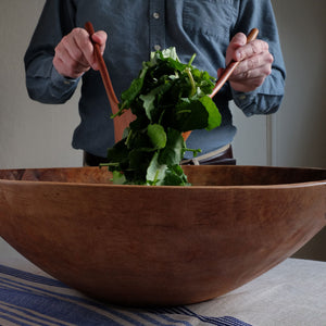 Hand Carved Large Wood Bowl 20 inch