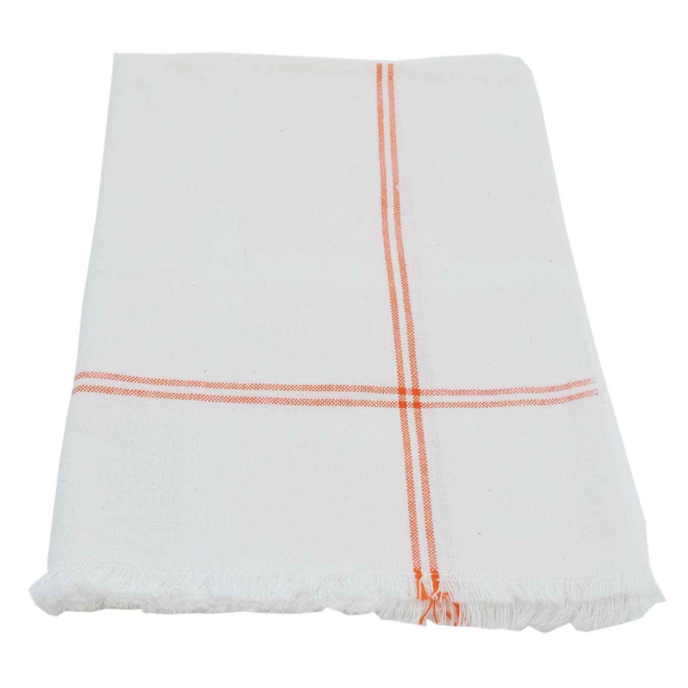 Oversize Orange Classic Stripe Cotton Dinner Napkins