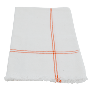 Oversize Orange Classic Stripe Cotton Dinner Napkins