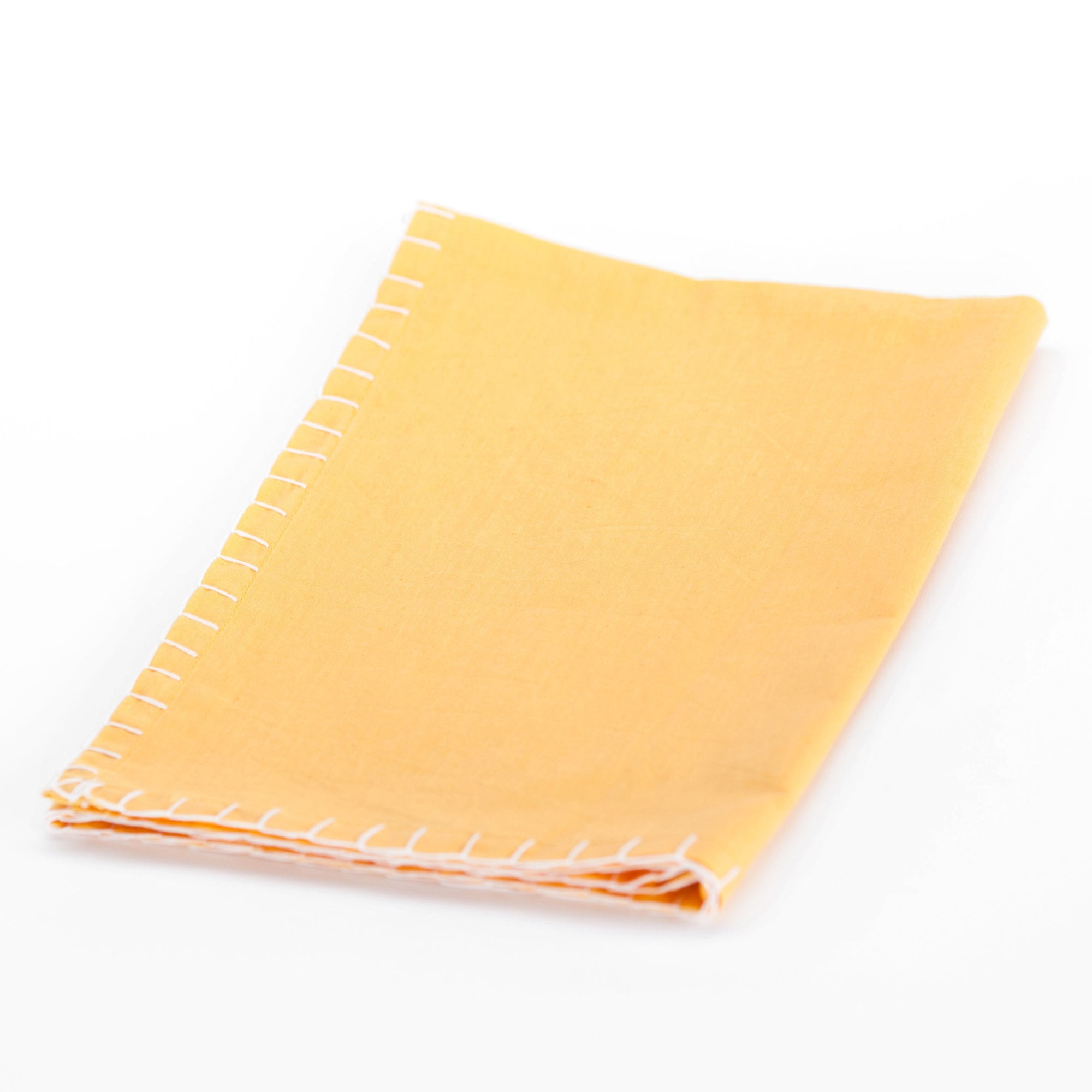 Yellow Solid Cotton Dinner Napkins - Set of 4