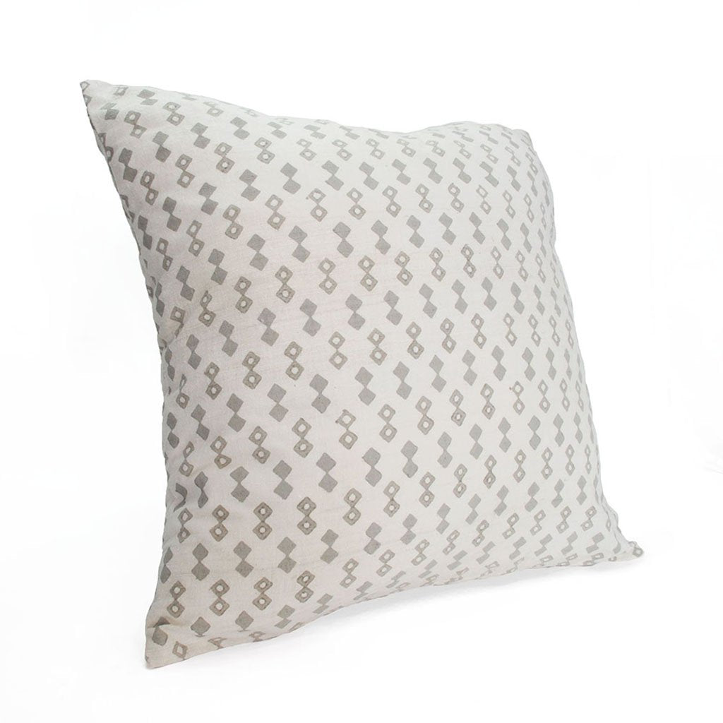 Grey Diamond Silk Pillow Cover