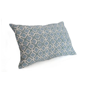 Blue Petal Silk Pillow Cover