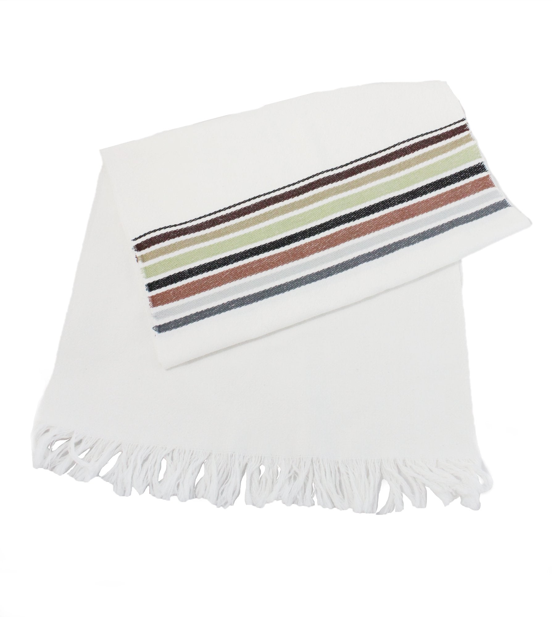 Neutral Stripe Cotton Table Runner