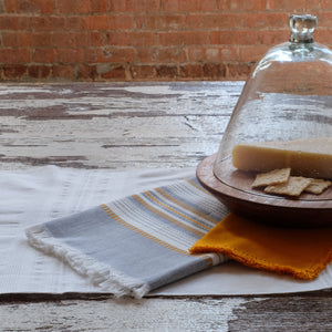 Natural Stripe Cotton Table Runner