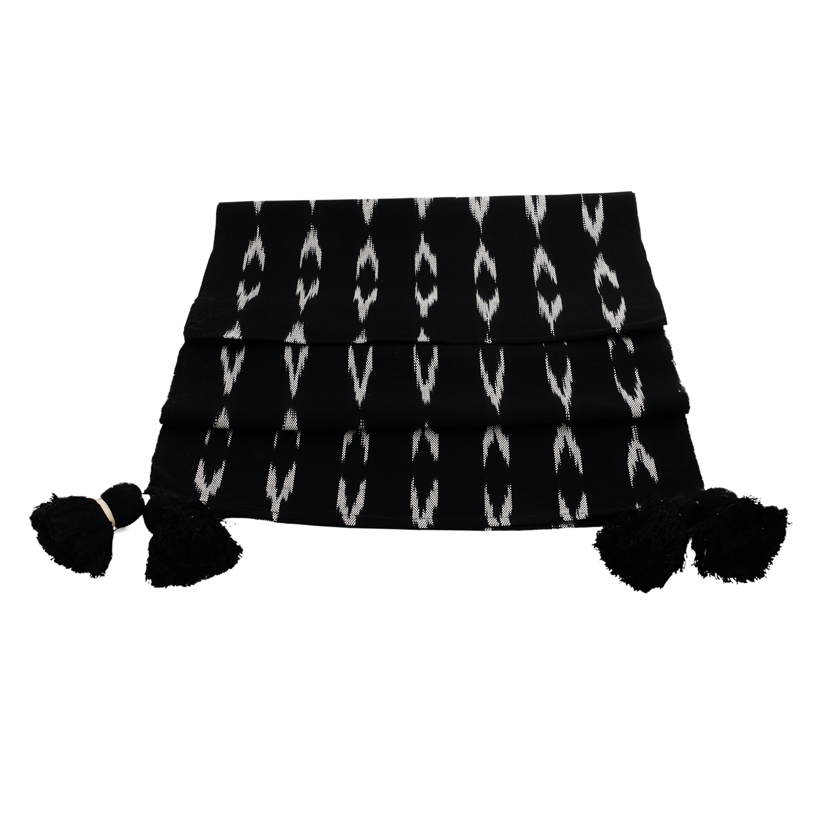 Black and White Serpentina Cotton Table Runner