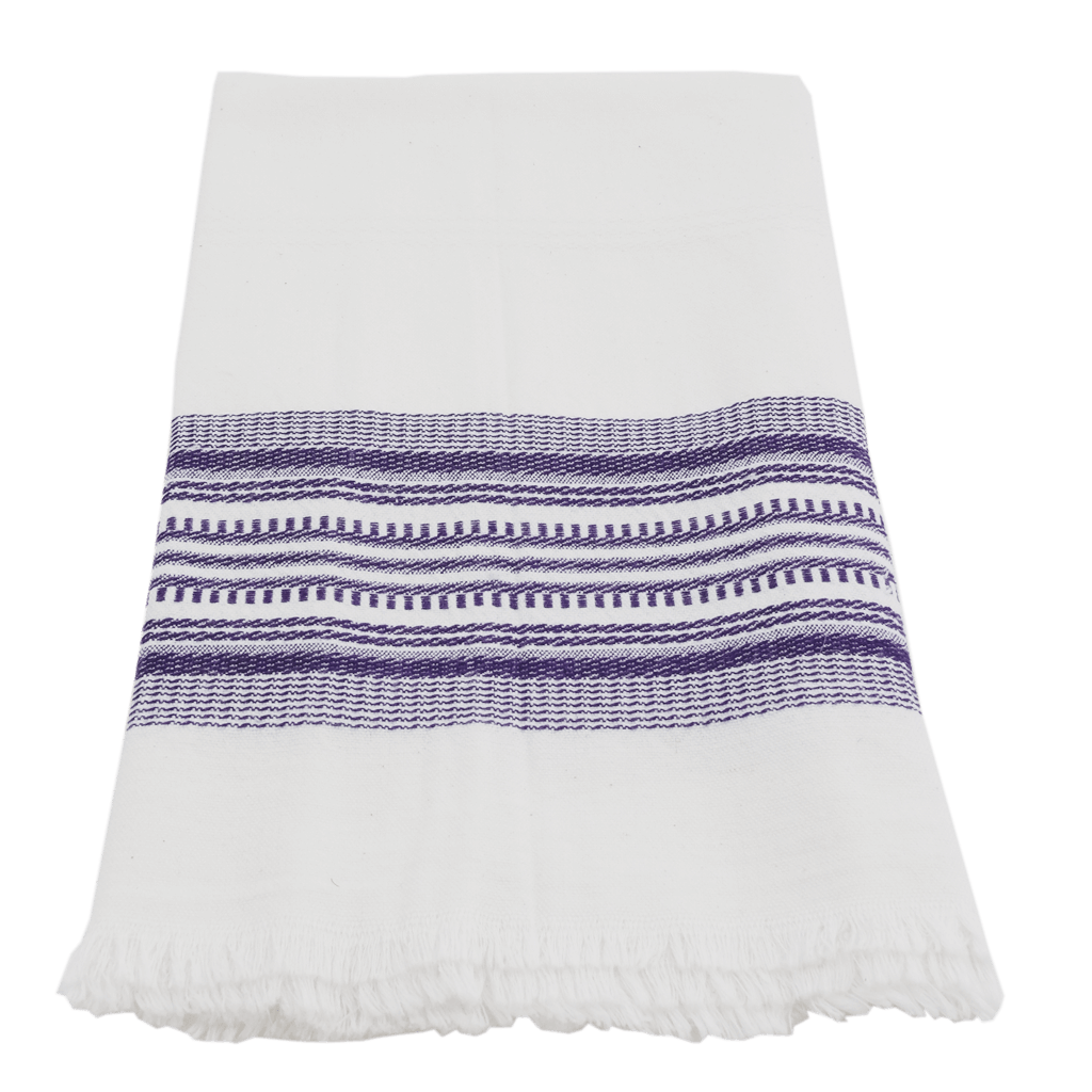 Purple Antigua Stripe Kitchen Towels - Set of 2