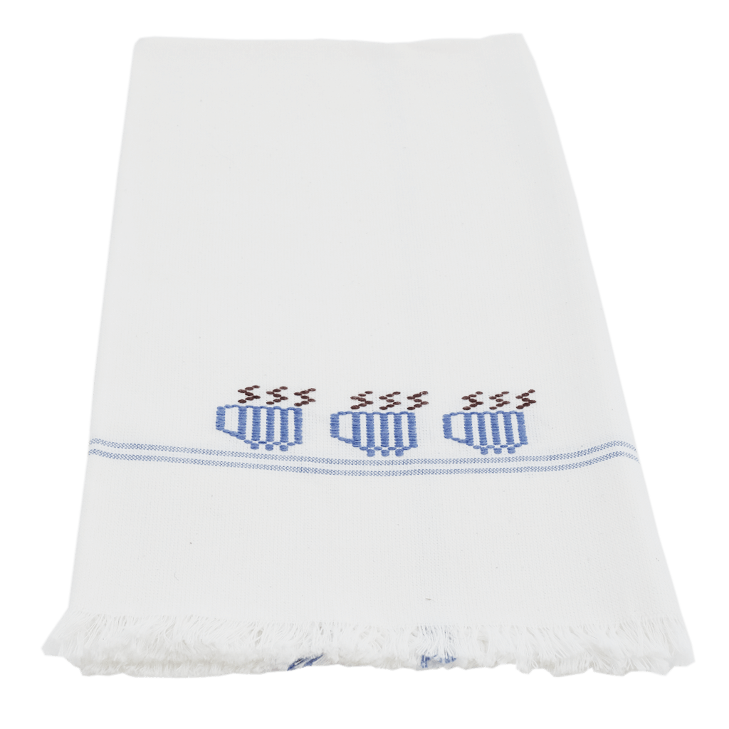 Blue 3 Mugs Kitchen Towel (Set of 2)