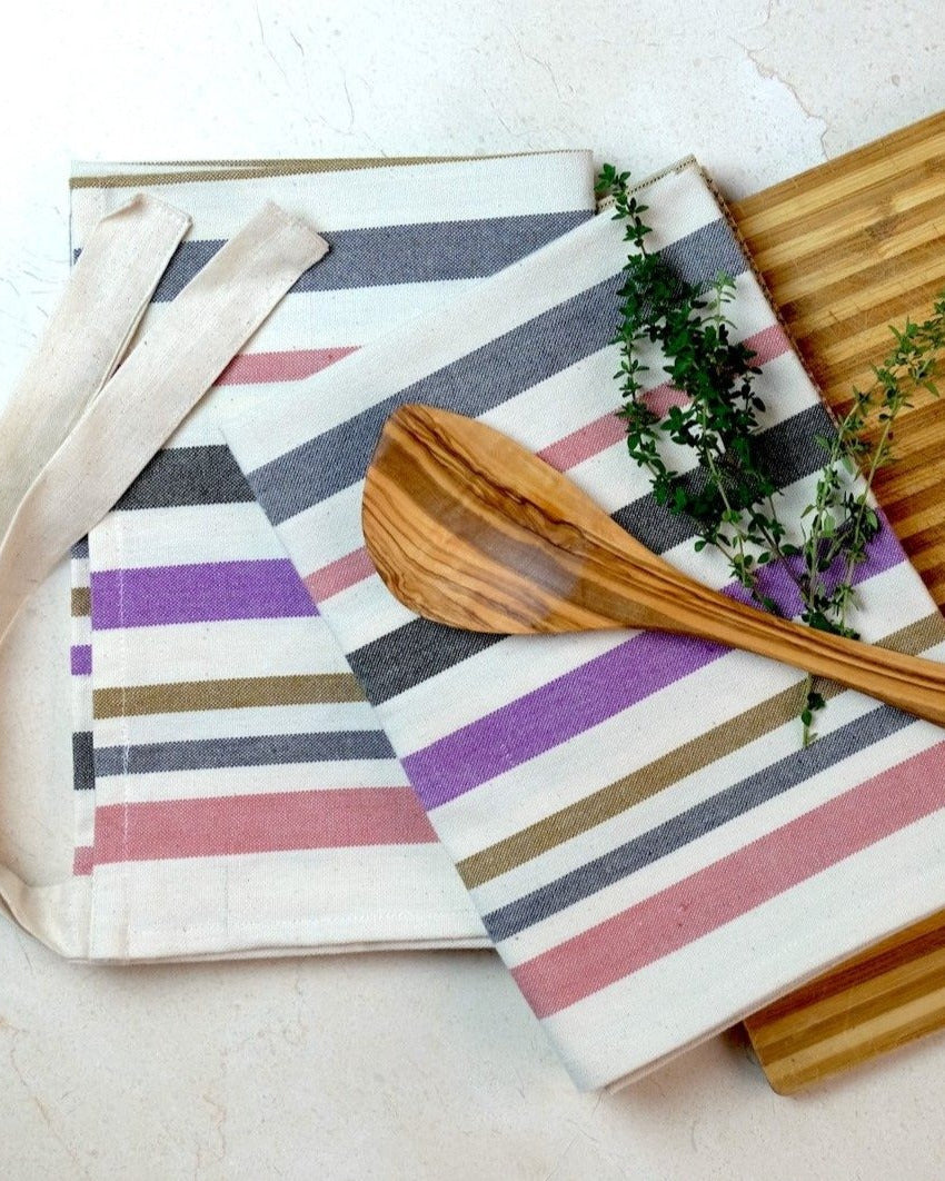 set of two kitchen towels in cotton by TerraKlay
