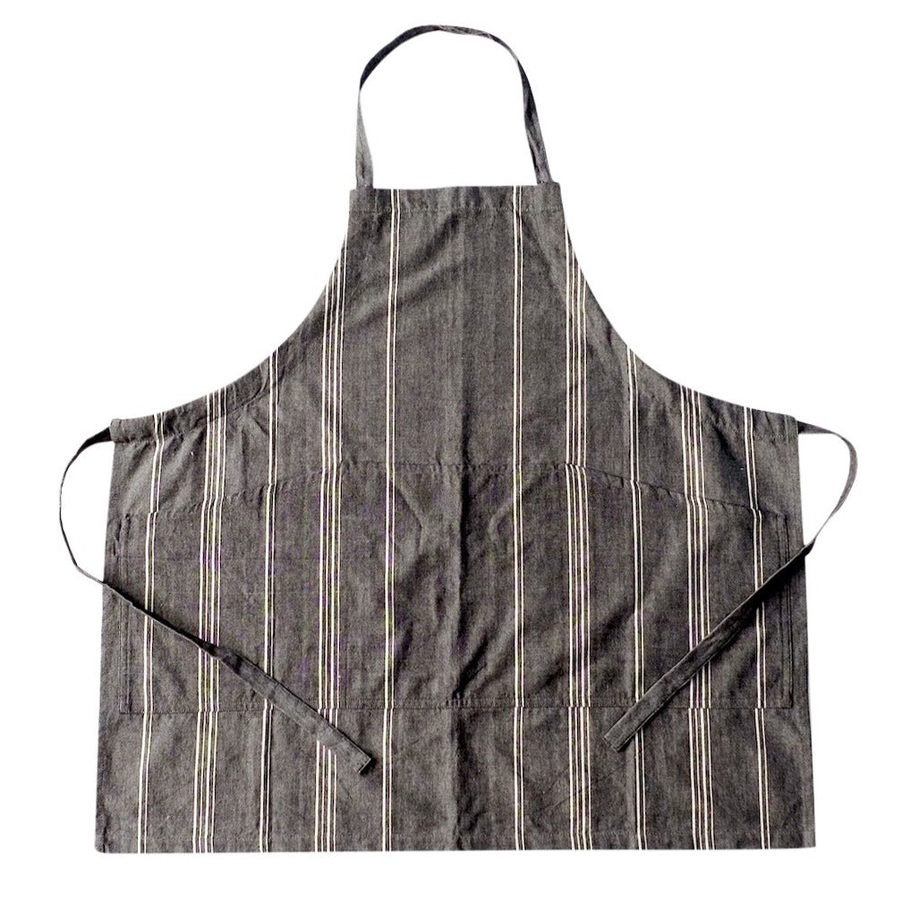 Full Gray Kitchen Apron with pockets |TerraKlay