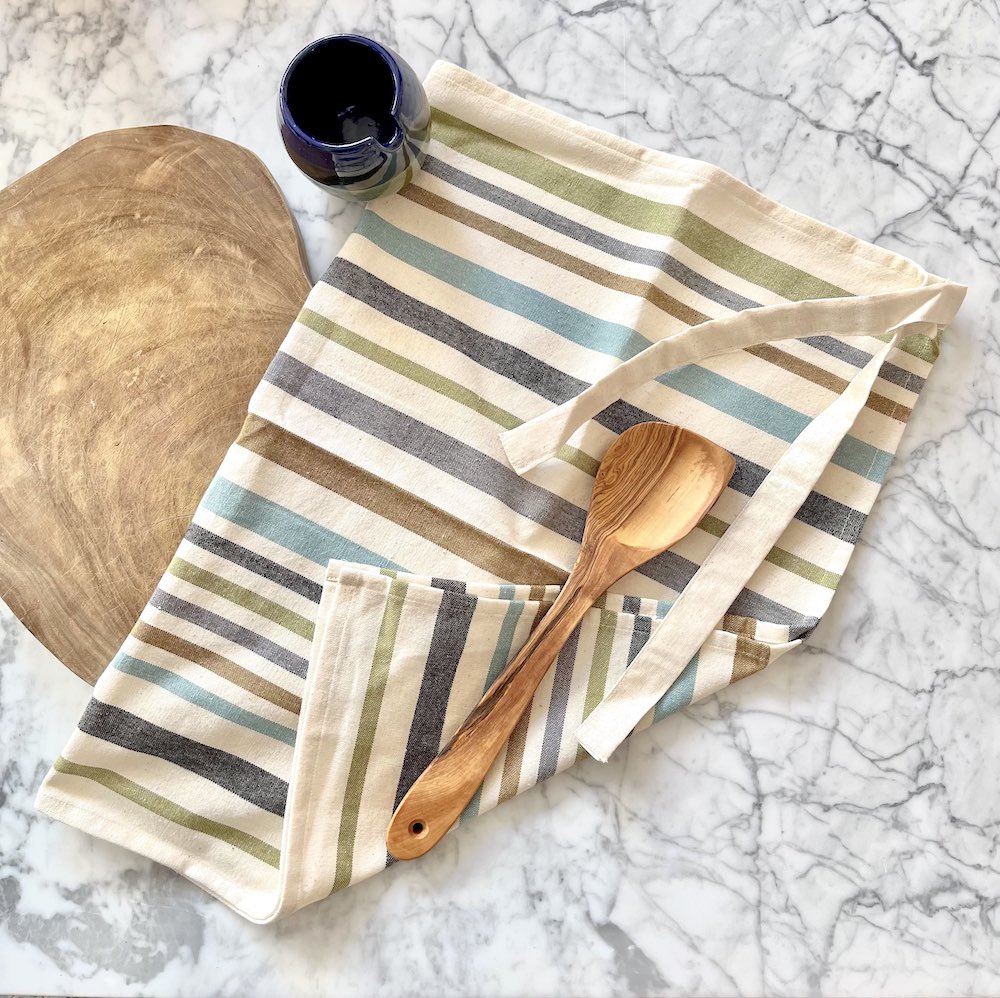 All Cotton and Linen Cotton Dish Towels - Blue Striped Dish Towels - Kitchen Dish Towels - Farmhouse Dish Towels - Kitchen Towels Cotton - Linen Dish