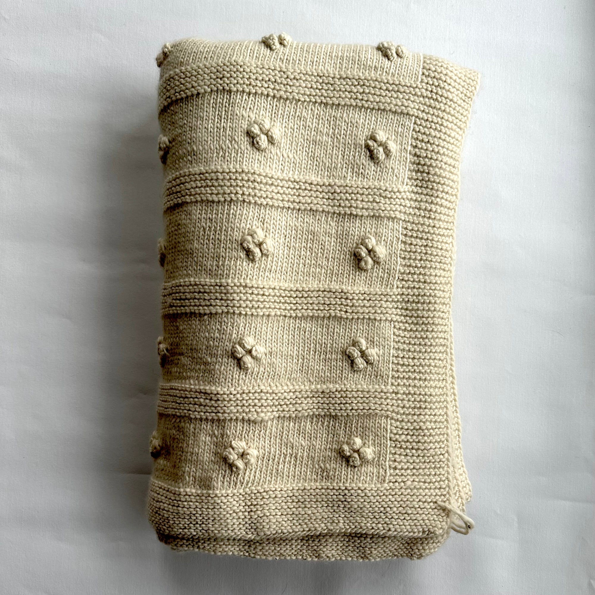 Kusum Flower Knit Wool Blanket