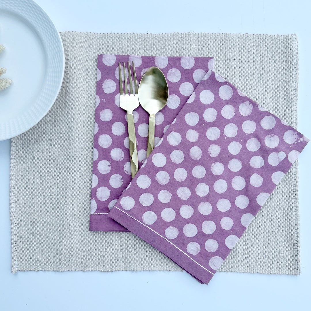 Lakshmi Polka Dots Dinner Napkins (Set of 4)