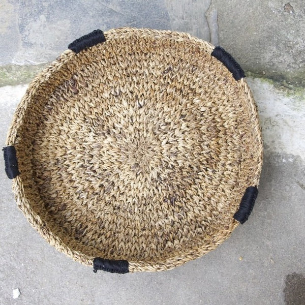 Large Round Flat Basket Tray TerraKlay