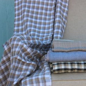 Checkered Merino Wool Throw |TerraKlay