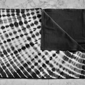 Shibori Tie-Dye Black Table Runner | TerraKlay