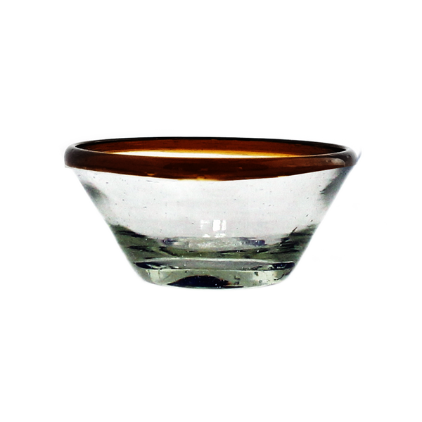Tiny Amber Rim Glass Bowl | TerraKlay