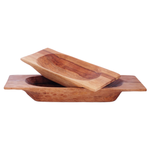 Small Wood Dough Bowl Tray