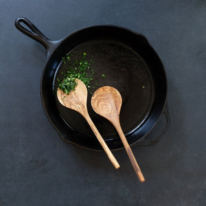 Olive Wood Shallow Spoon