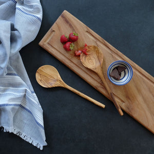 Olive Wood Shallow Spoon