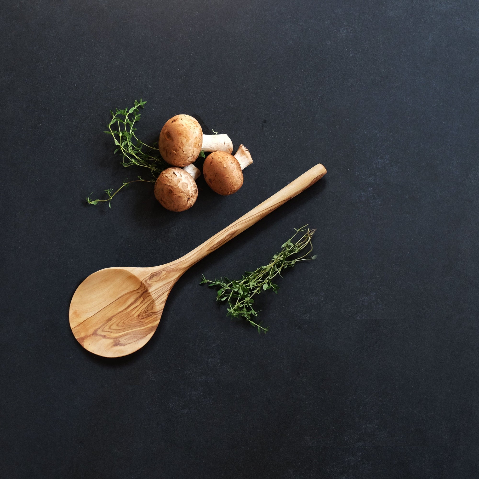 Olive Wood Shallow Spoon