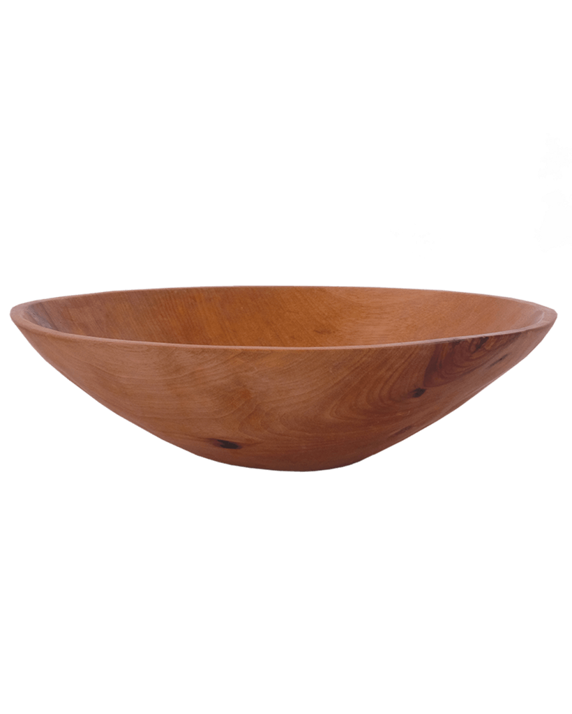 Medium 14 inch Classic Round Wood Bowl